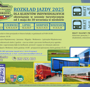 Wycieczka Świętokrzyską Kolejką Wąskotorową "Ciuchcia Ponidzie"