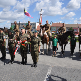 Powitanie uczestników Marszu Szlakiem I Kompanii Kadrowej